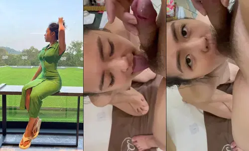 (không che) Em gái xinh nóng bỏng, thấy quay phim còn tạo dáng cute