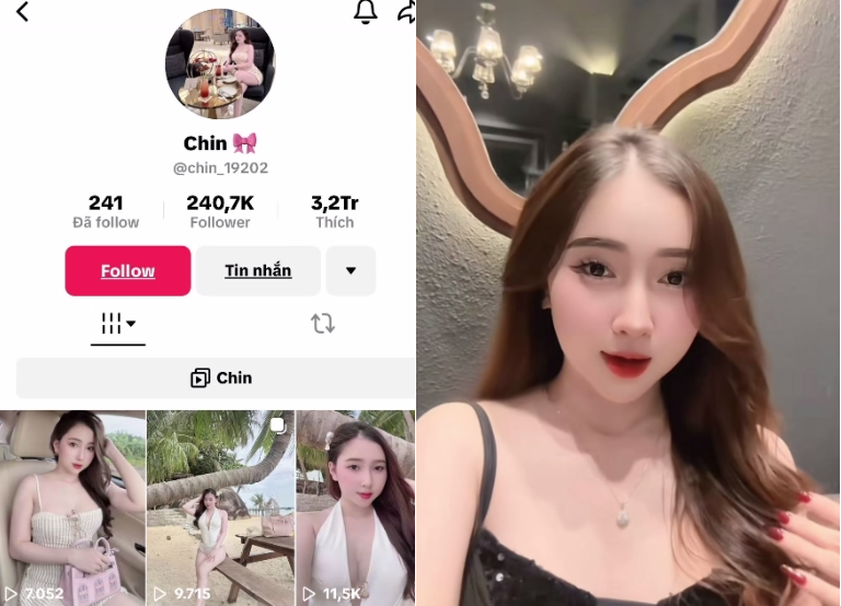 sex clip-Tiktoker Chin lộ clip ưỡn trên con cu khủng