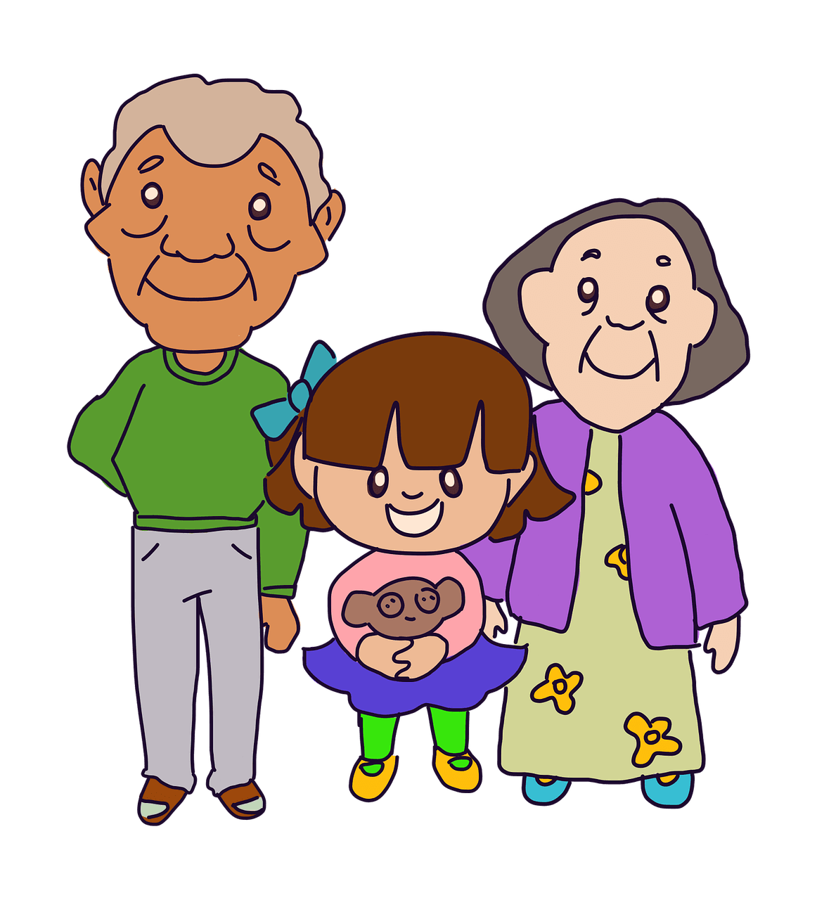 Kakek, nenek, dan cucu